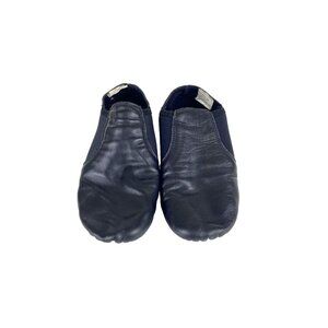 Girls Boys Youth Size 6 Weissman Jazz Shoes Slip-On Black Leather